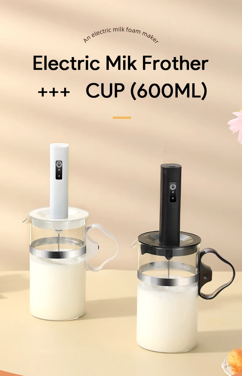 MINI Kaffeeaufschäumer USB wiederaufladbar 3 Geschwindigkeiten Schaumbereiter Kaffee Milch Mixer elektrischer Griff Mixer Schneebesen heiße Kochutensilien – Detail 22