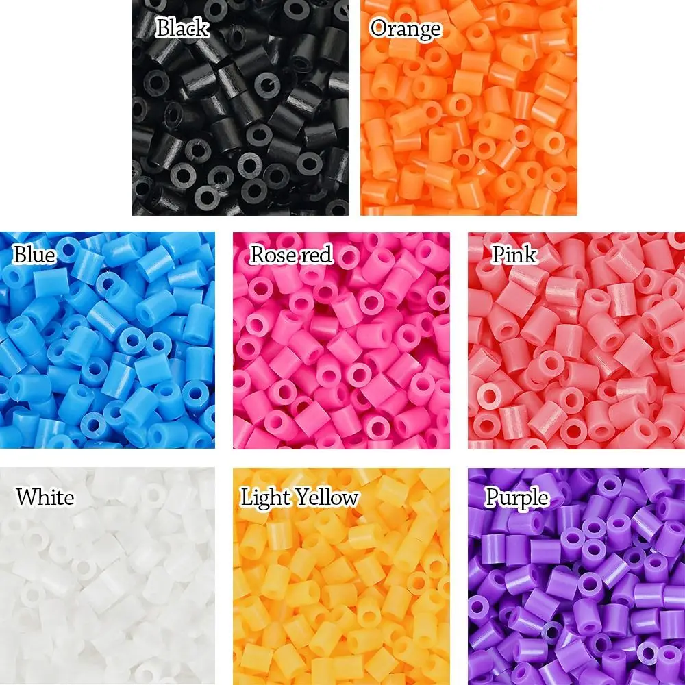 500Pcs New High-Transparency 5mm Fuse Beads Heat Press Handmade Handmade DIY Perler Beads Pixel Puzzle Iron Beads Education