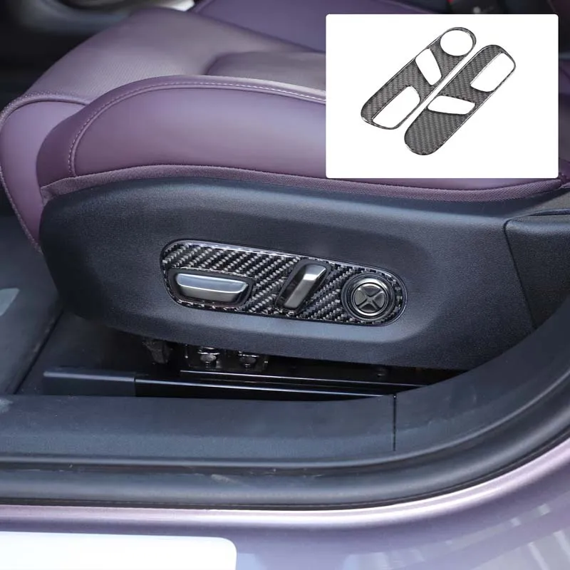 

For Xiaomi SU7 2024+ Automotive interior modification soft carbon fiber car seat adjustment switch panel