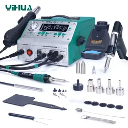 YIHUA 948-II Estación de soldadura 780W 4 en 1 pistola de aire caliente soldador pluma de succión Estación de desoldar herramienta de reparación de soldadura de retrabajo