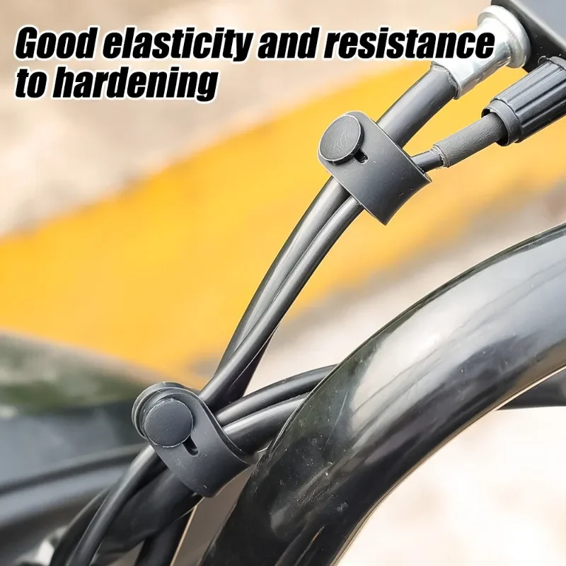 5-1Pcs Motorcycle Rubber Frame Securing Cable Wiring Harness Power Cord Ties Clutch Line Brake Cable Ties Elastic Fix Stripe