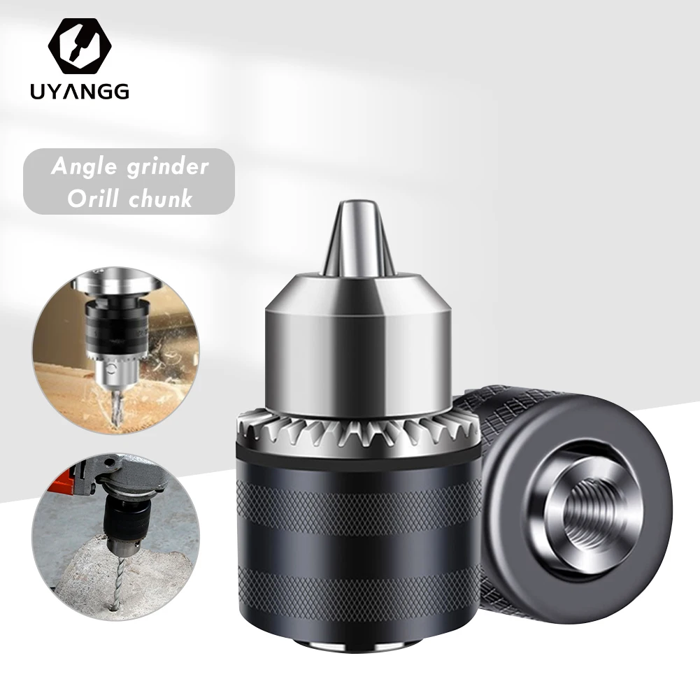 4Inch Angle Grinder Electric Drill Chuck 10mm Chunk Holder Electric Drill Convert Adapter M10x1.5 Coarse Thread Collet Accessory