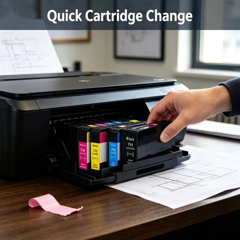 711XL High-Yield Yellow Ink Cartridge for HP DesignJet T100 T120 T125 T130 T520 T525 T530 Printers