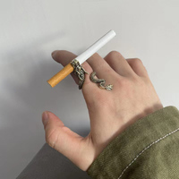 Cigarette holder ring, trendy smoking ring, cigarette holder, creative gift accessory ring, domineering dragon shaped ring, ciga