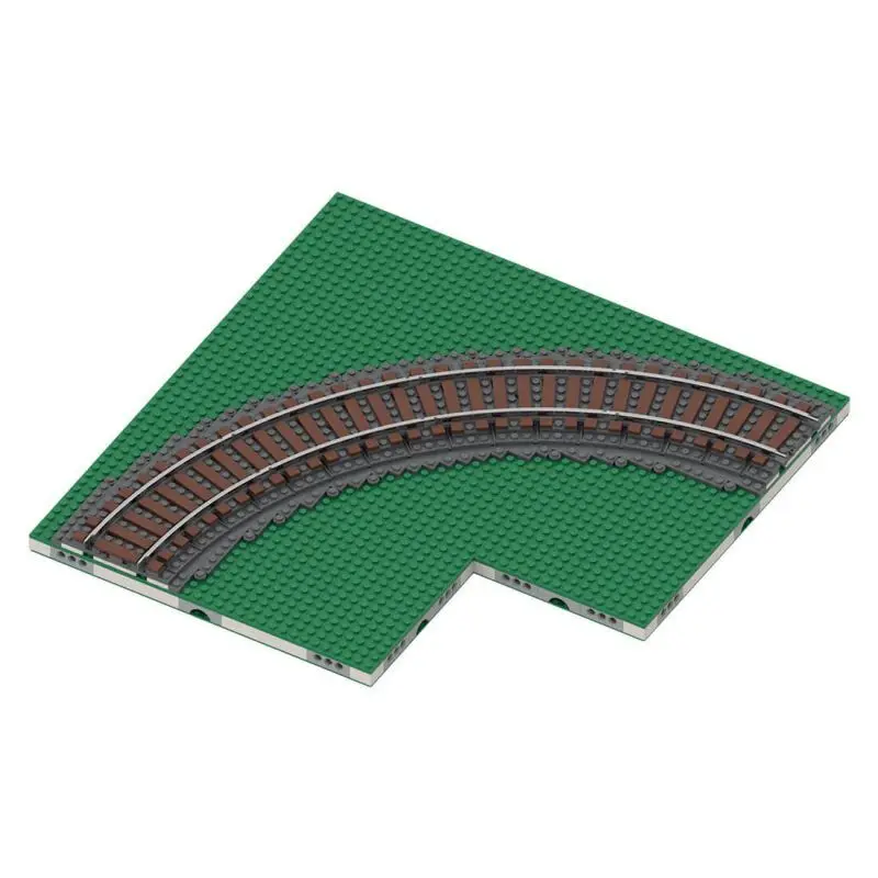

Изготовленная на заказ MOC-124104 MILS Ballasted R40 Curve Train Track Model 663, детали