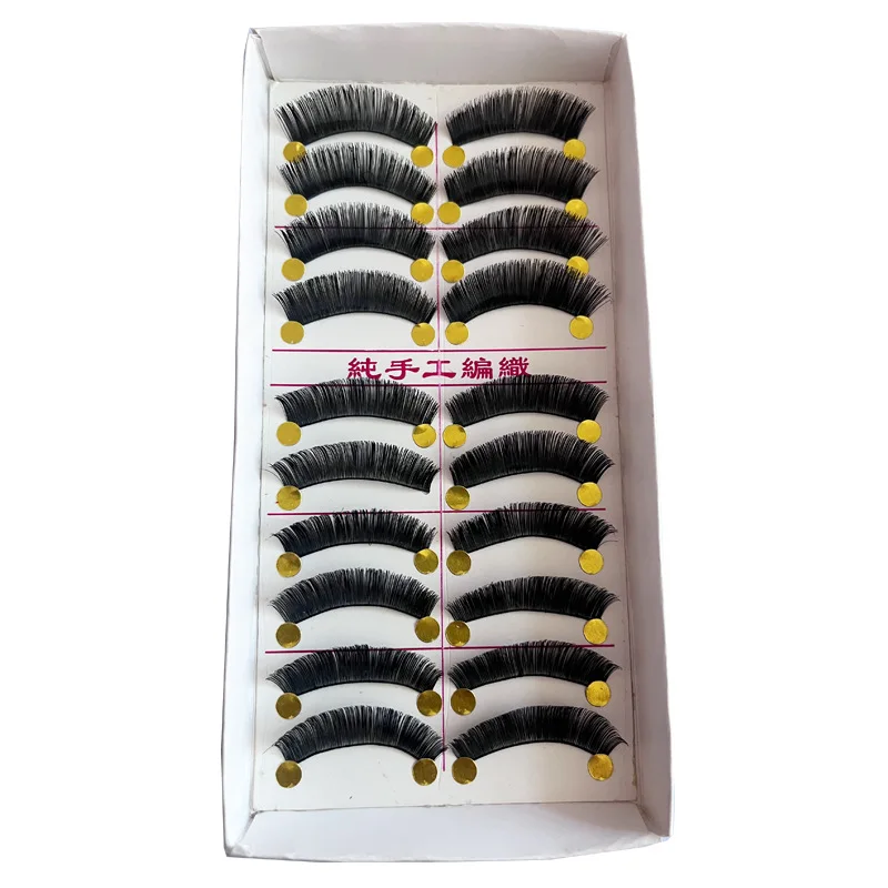 10 paia di ciglia finte incrociate morbido trucco nudo naturale drammatico lungo Volume spesso fatto a mano ciglia finte estensioni strumento di bellezza