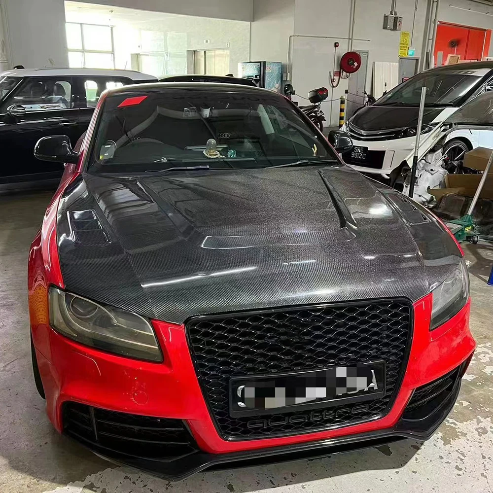 Custom Engine Front Carbon Fiber Hood for Audi A5 2008-2010 (Balance)