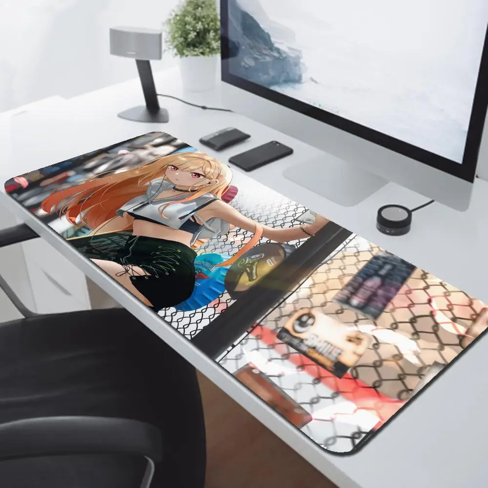 Xxl Mouse Pad masa Mat Marin Kitagawa büyük Deskmat masa Deskpad Moused 900x400 Mousepad oyun paspaslar hız Pc aksesuarları halı