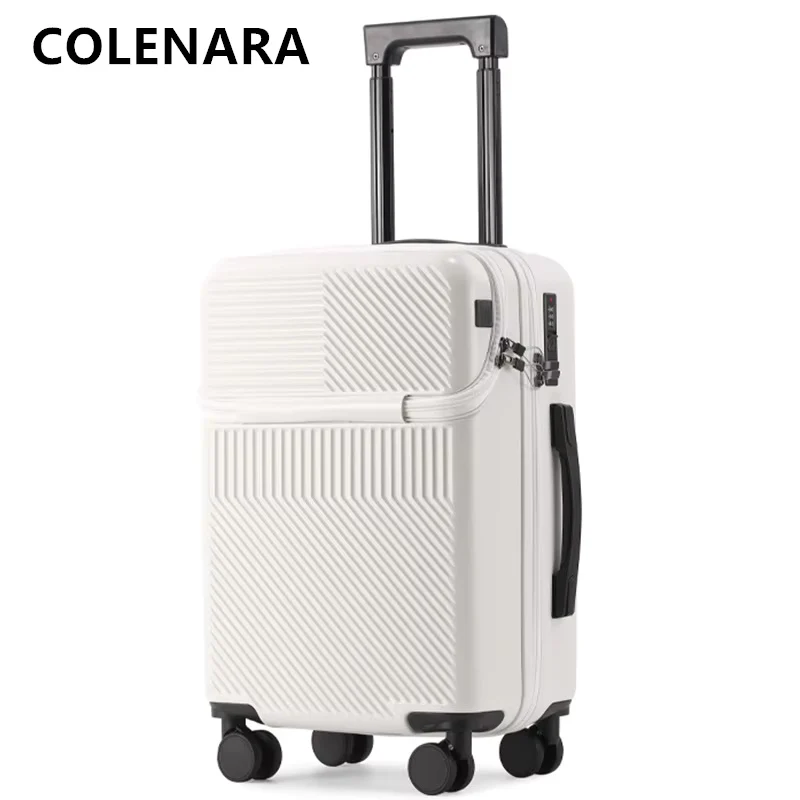 COLENARA Multi-functional Suitcase USB Charging Boarding Box Front Opening Trolley Case Case 20