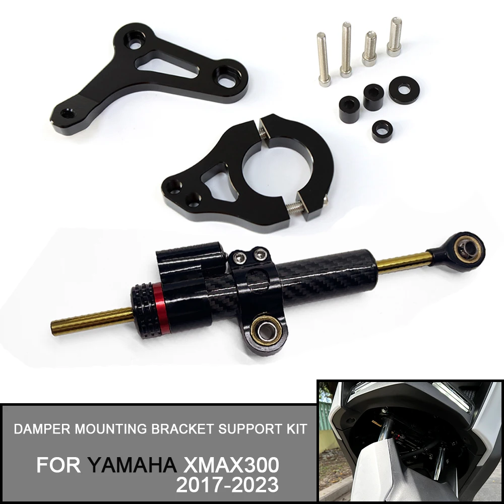 

Adjustable Steering Damper Stabilizer Complete Steering Mounting Bracket Mounting Bracket Support For YAMAHA XMAX300 2017-2023