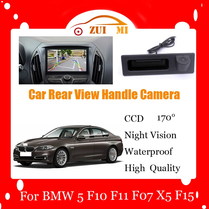 Car Reverse Rear View Camera For BMW 5 F10 F11 F07 X5 F15 2011~2016 Waterproof CCD Full HD Night Vision Backup Parking Camera