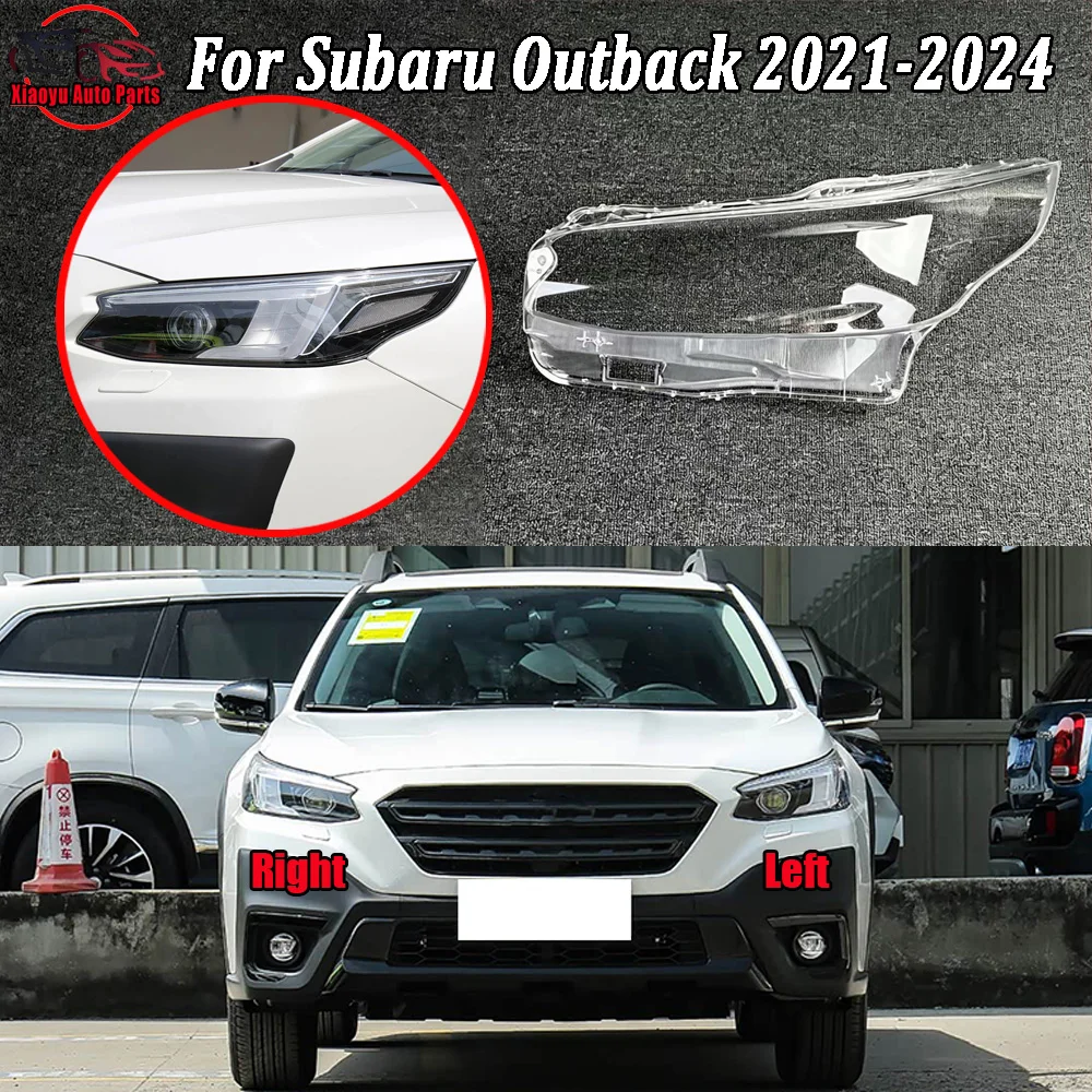 Headlight Shell Headlamp Transparent Lampshade Cover Lens Plexiglass Auto Replacement Parts 2021 2022-2024 For Subaru Outback