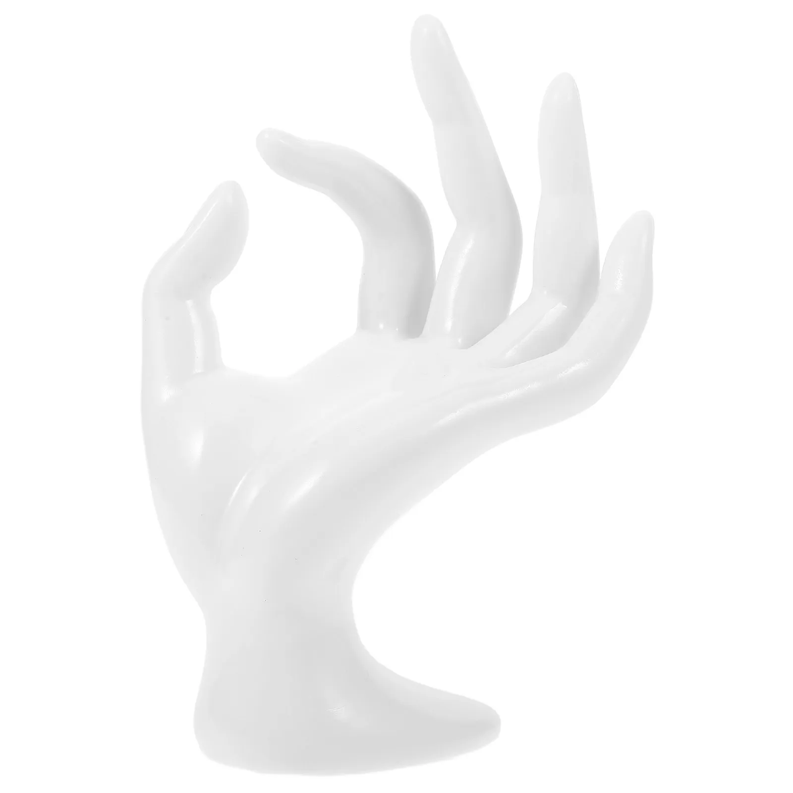 

Plastic Hand-Shaped Ring Holder Ok Gesture Jewelry Display Stand Desktop Store Tabletop Decorative Multi-Function Compact