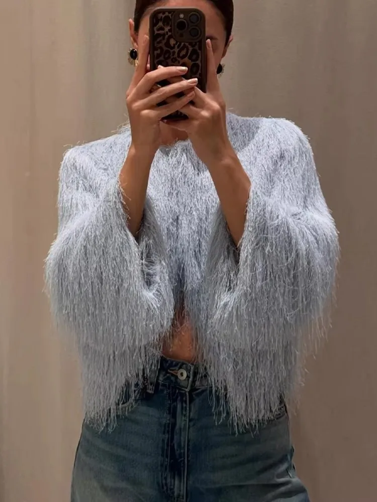 Irregular Ruffles Crop Tops Women Summer Spring 2025 New Flare Sleeve Sexy Streetwear Y2K Red T-Shirt Fashion Night Club Tees