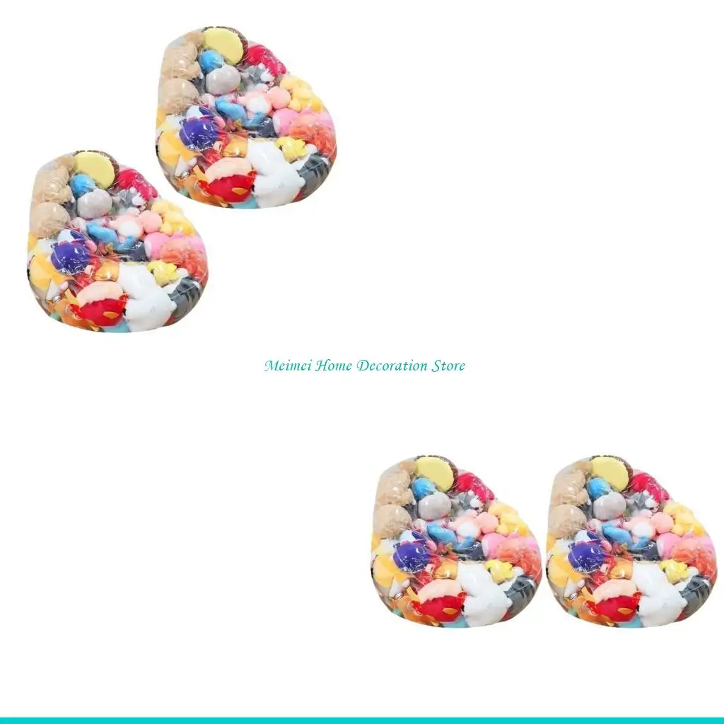 

H7BF Прозрачная плюшевая сумка для хранения животных большой вместимости, которая превращается в удобное кресло-мешок для отдыха