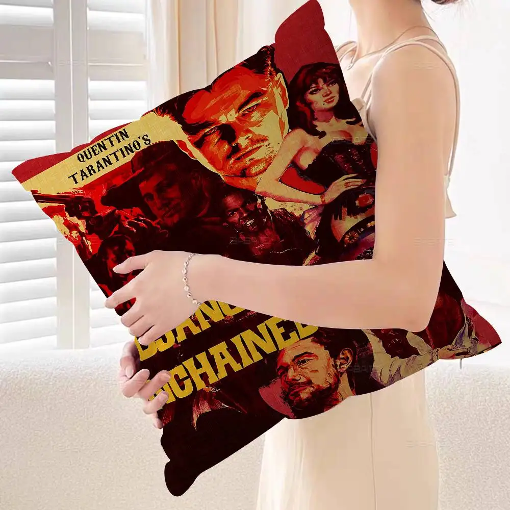 الفيلم الكلاسيكي D_Django U_Unchained غطاء الوسادة وسادة للديكور أريكة ديكور المنزل كيس وسادة