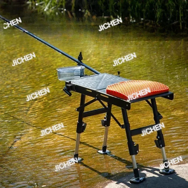 ZQT Multifunction Light Mini Fishing Chairs Portable Folding Fishing Stool Anti-slip Adjustable Stabilization Chairs Outdoor Spo