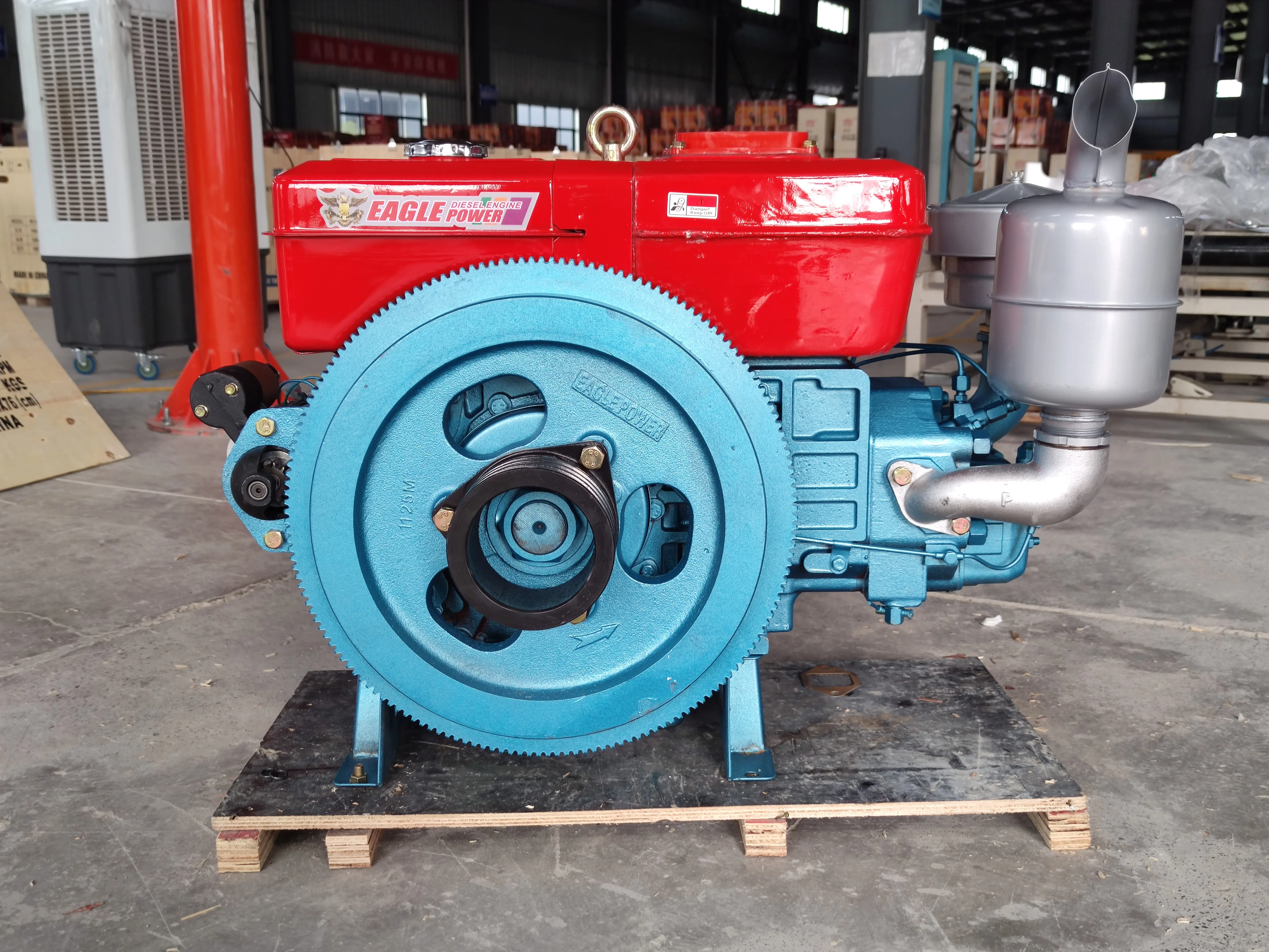 تصميم جديد ZS1125D محرك الديزل ذو الأسطوانة الواحدة المبردة بالمياه نوع البداية الكهربائية