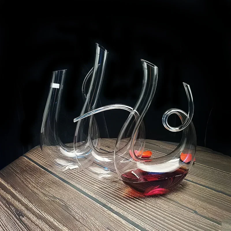 1500ML Wine Decanters Carafe Set Luxury Handmade Crystal Red Wine Brandy Champagne Glasses Decanter Bottle Jug Pourer Aerator