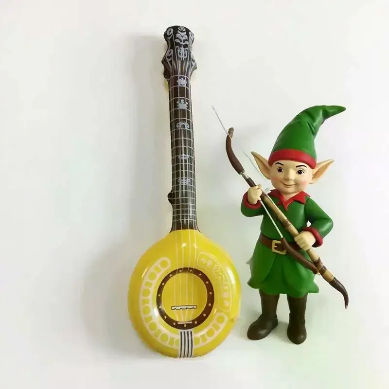 1Pcs Inflatable Instrument Portable Novelty Musical Instrument Props For Events And Parties Blow For Graduation Inflatable Banjo