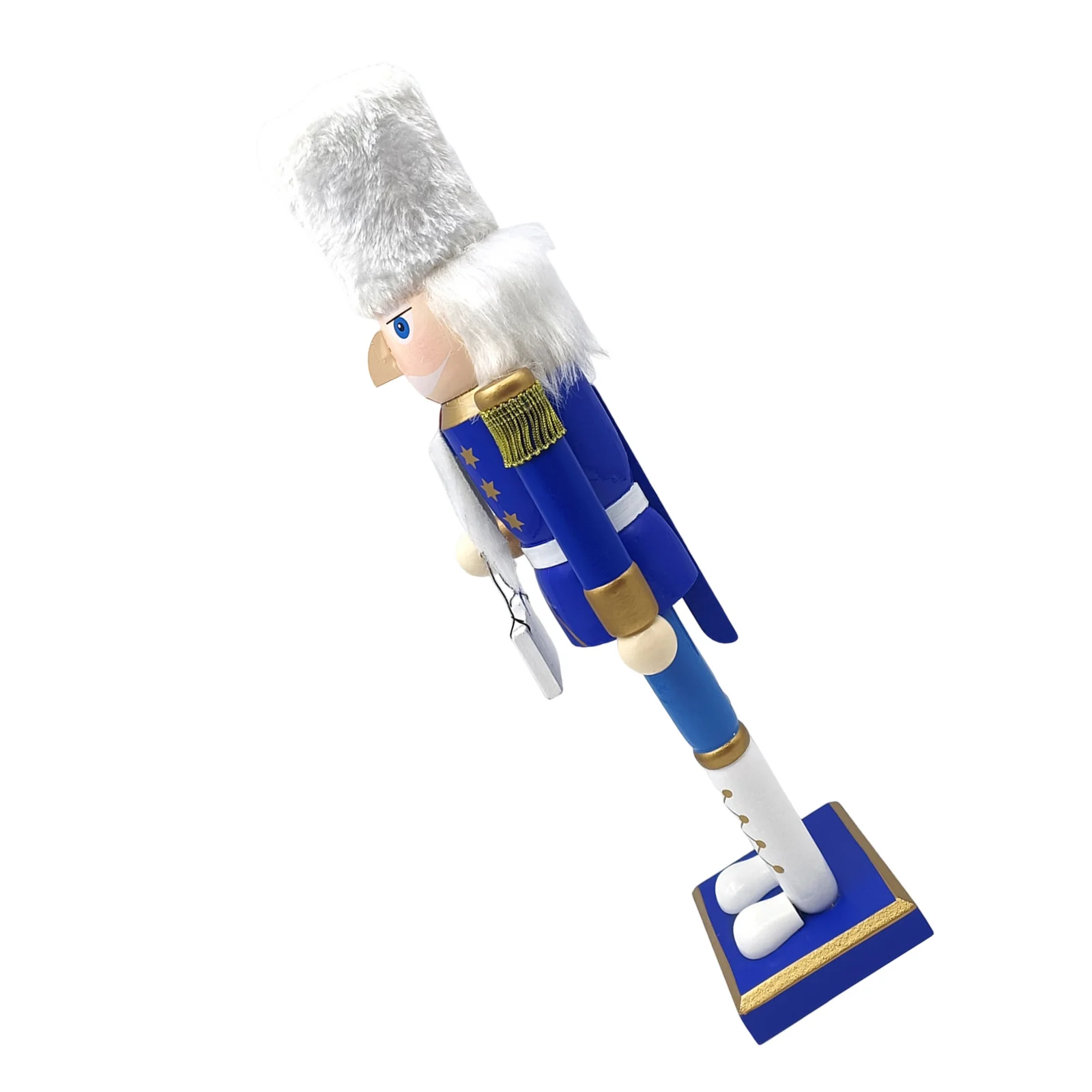 

Hanukkah Nutcracker Blue White 38 Cm Nutcracker Soldier Ornament Traditional Wooden Judaica Holiday Party Decor