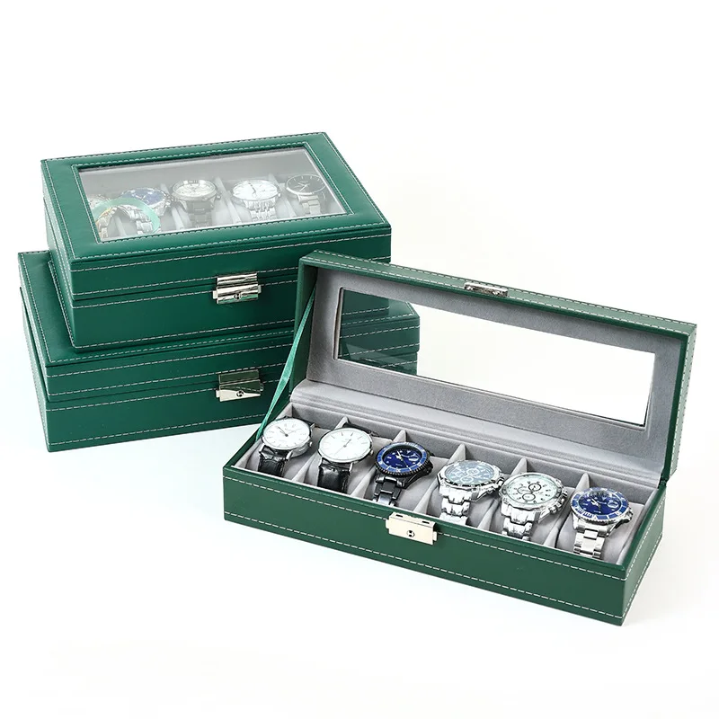 VANSIHO Fashional Style Multiple Positions Watch Box PU Leather Jewelry Watch Box For Friend Gift