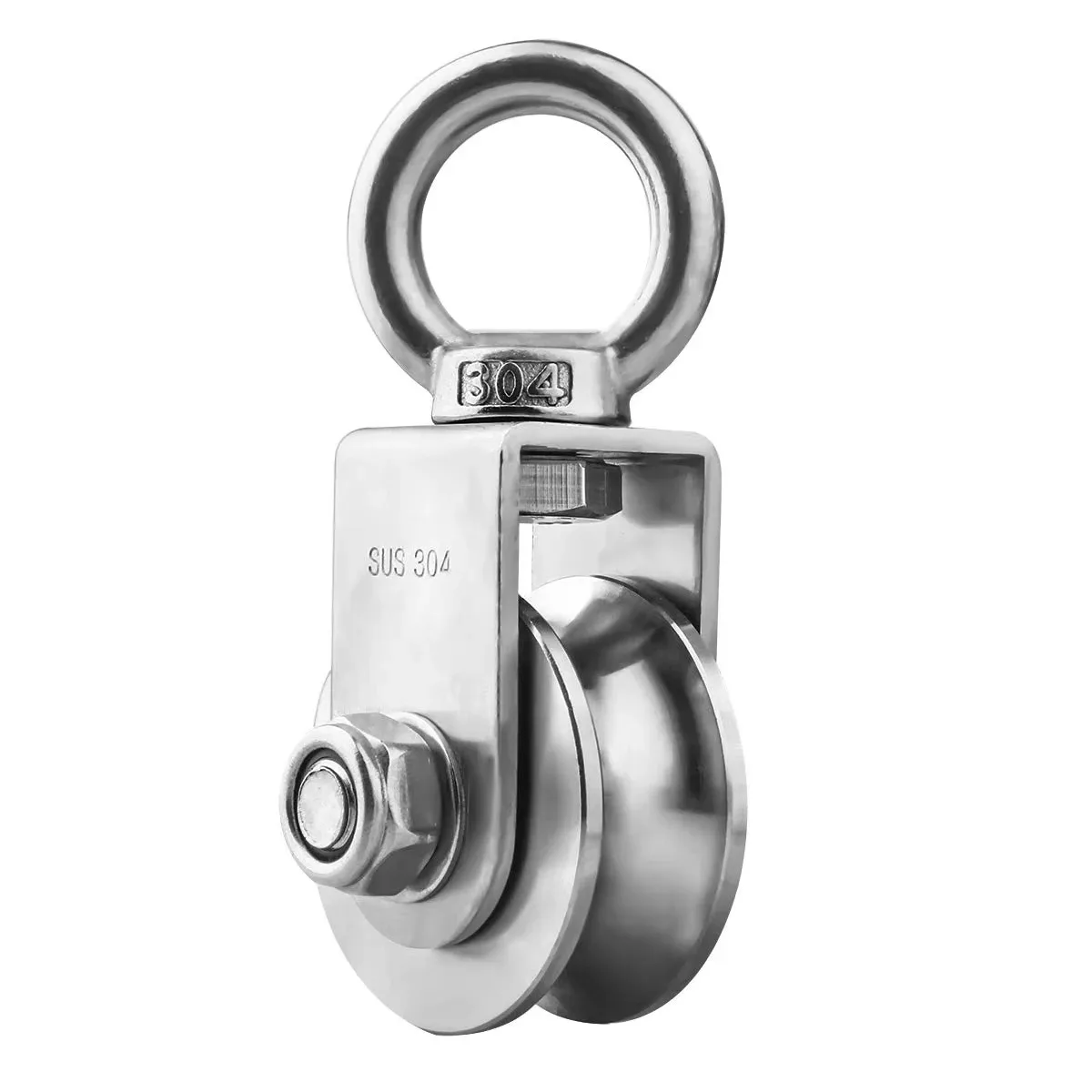 U/V نوع بكرة دوارة 304 الفولاذ المقاوم للصدأ دوبلكس تحمل سوبر صامت انفصال دوران نظام بكرة عجلة الجر الصالة الرياضية