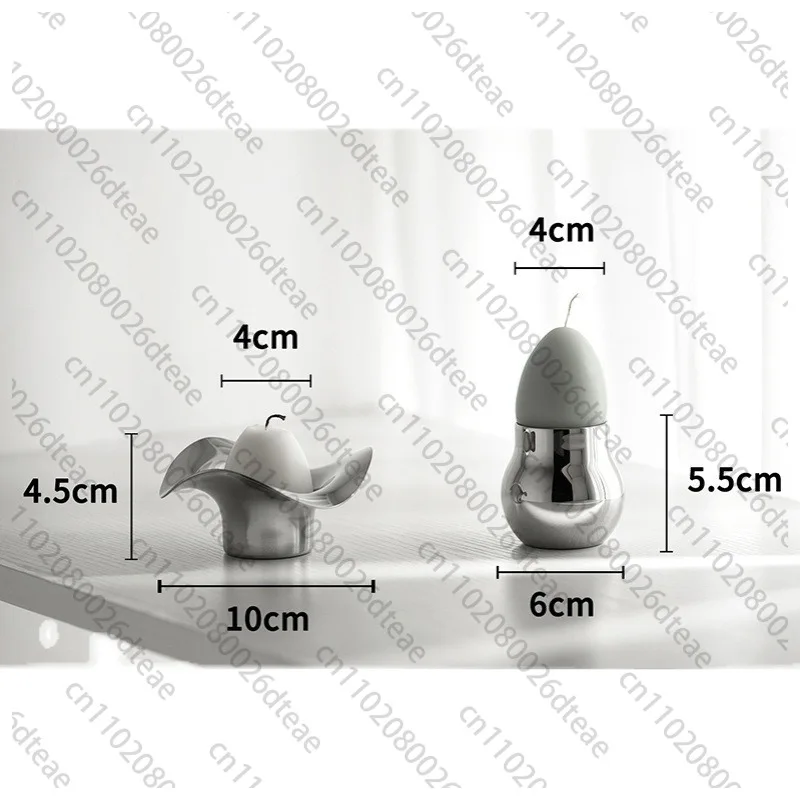 Stainless Steel Small Candle Holder, Petal Shape Candlestick Holder, Creative Scented Candle For Home Decor Dining Wedding