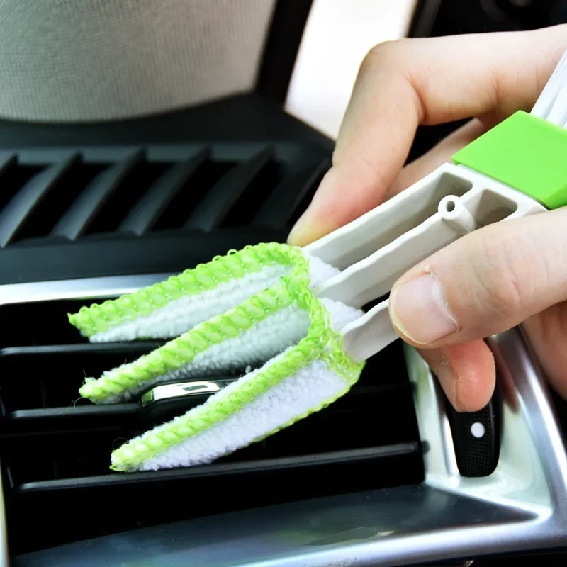 Car Cleaning Brush Air Conditioner Vent Cleaner Detailing Dust Removal Blinds Duster Outlet Brush Car-styling Auto Accessories