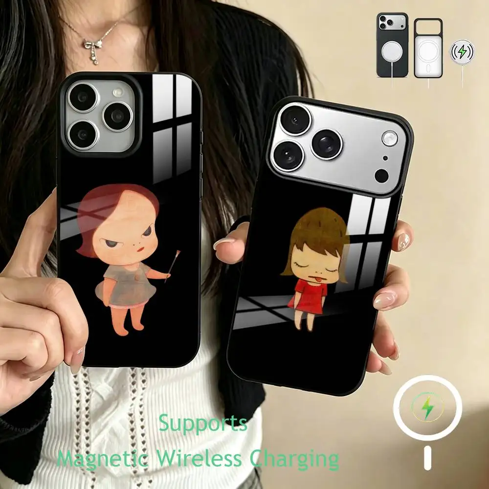 

Yoshitomo Nara art painting Phone Case For iPhone17,16,15,14,13,12,11 Plus,Pro Supports Magnetic Wireless Charging
