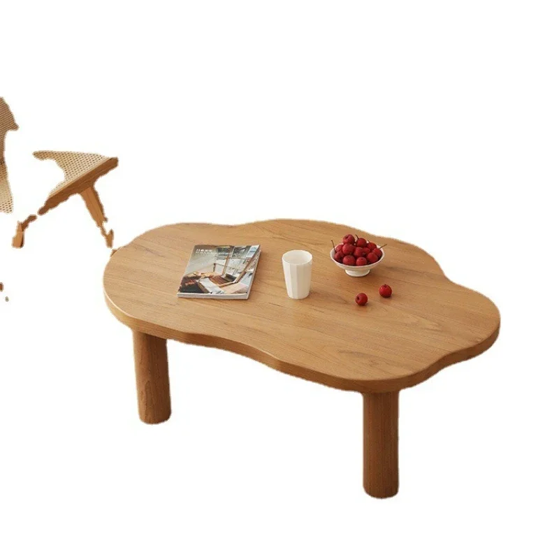 Nordic solid wood coffee table small apartment cherry wood table simple modern home living room Internet celebrity