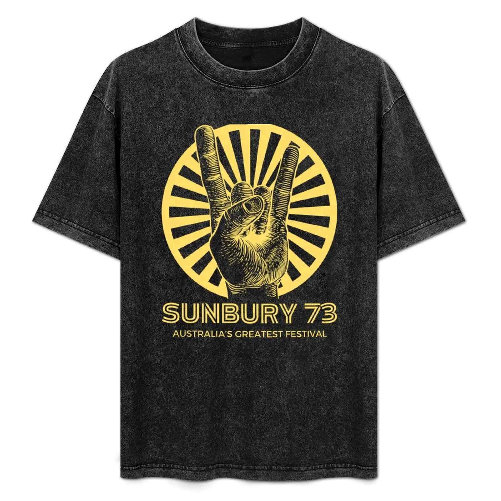 

Sunbury '73 Vintage Festival Retro Tee T-Shirt Street Art Print Tee Shirt