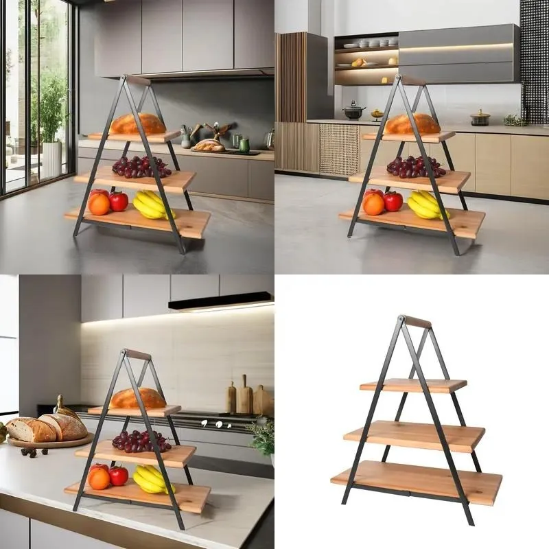 Rustic Wooden Wedding Cake Stand Cupcake Display Riser Tiered Dessert Holder for Party Event Decoration
