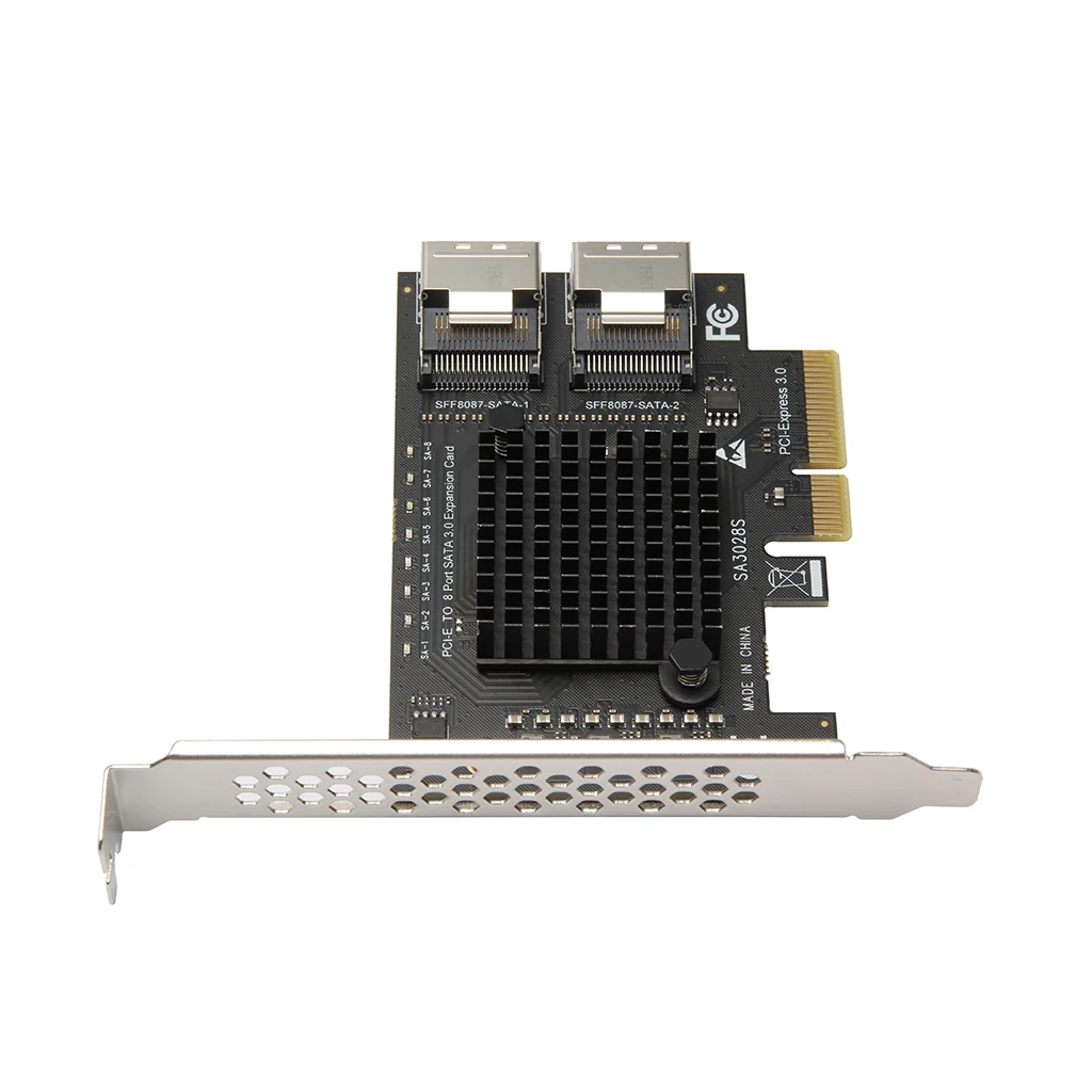 8 ports SMi3.0 SFF8087 PCIe 3.0 tage au contrôleur Mini SAS PCIe à SFF 8087 adaptateur SFF-8087 6 000 puce ASM1166