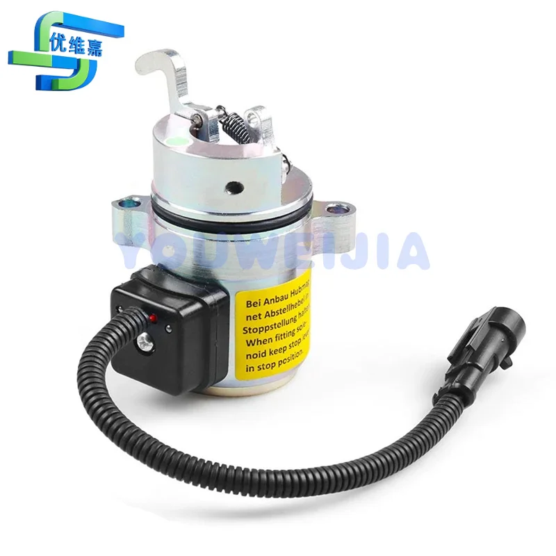 04272956 12V Fuel Shut Off Solenoid 6686715 For BOBCAT Shut Off Solenoid A220 A300 S250 T200 Deutz Dsl Skid Steer