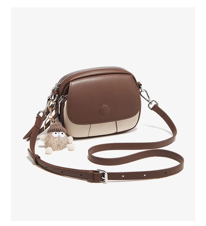FOXER Damen Umhängetasche aus Spaltleder 2026 Neue Schultertasche Geldbörse Weibliche Mode Handytasche mit Zubehör – Detail 16