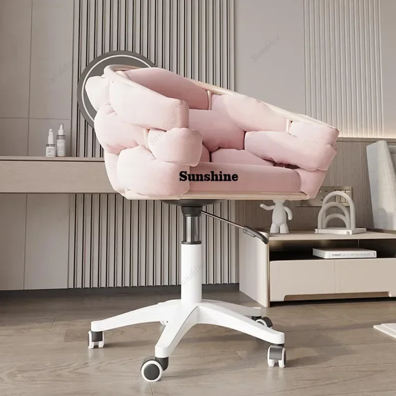 Fancy Backrest Office Chair Support Design Floor Lazy Computer Office Chair Swivel Study Cadeira Para Escritorio FurnitureYY