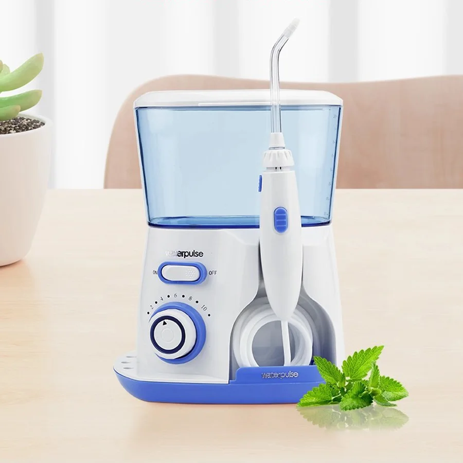 

Портативный ирригатор для полости рта, водная нить, зубная струйная нить, зубочистка, 800 мл, резервуар для воды, ирригация зубов, гигиенический очиститель, 5 насадок