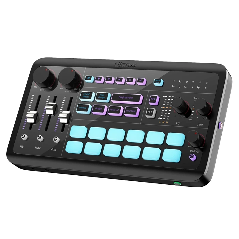 Ulanzi AX01 ALL-IN-ONE AUDIO MIXER for Online Chatting Live Karaoke Game Live Streaming Live Commerce Customizable Audio Effects