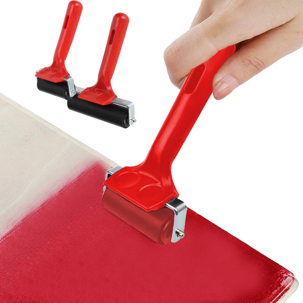 2pcs 6cm 10cm Size Rubber Brayer Roller Rubber Material Non-Slip Surface crystal art Roller Pressure Roller Tool crystal art Art