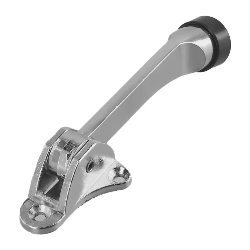 Afbeelding 4: 1 Pc Deurstopper Mute Zinklegering Voetbediende Hendel Deur Stopt Antislip Zachte Rubberen Voet Deur houder Hardware