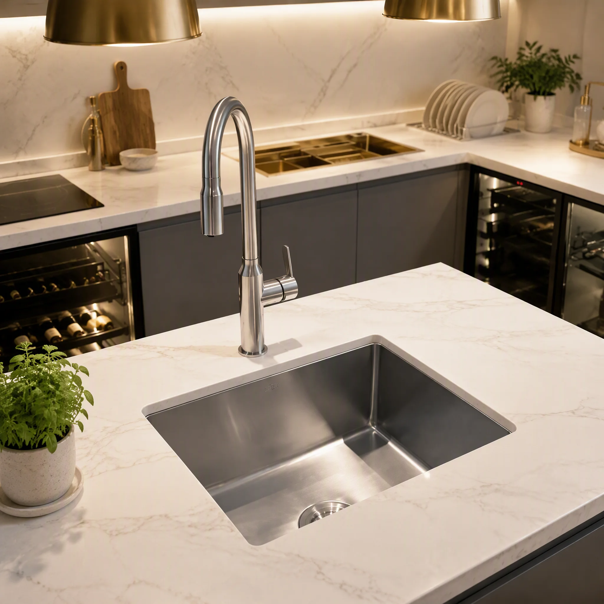 Modern Luxury Galenpoo Drop-In Kitchen Sink 18 Gauge 304 Stainless Steel Single Bowl Undermount Brushed Without Faucet One Hole