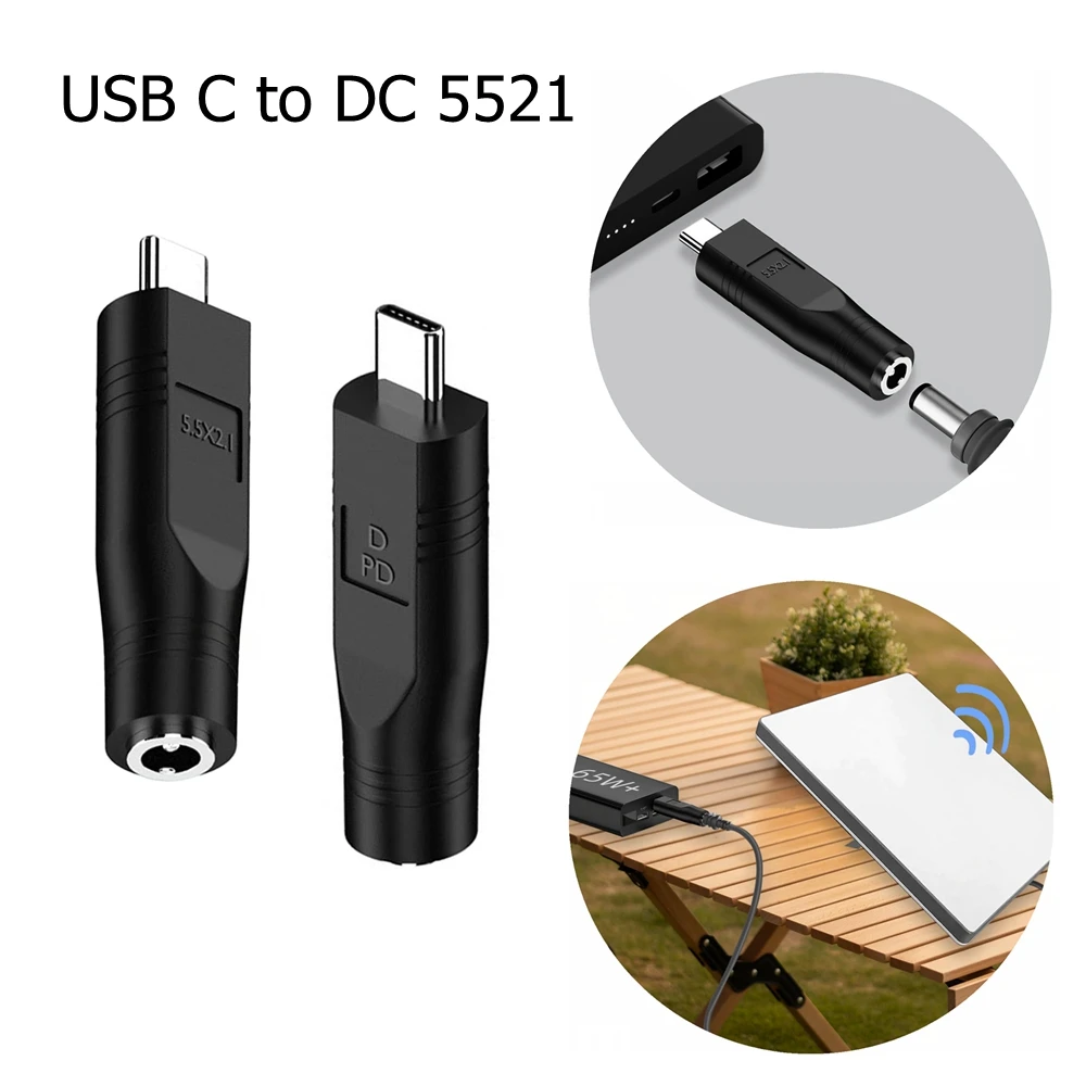 1/2PCS PD100W USB C Male to DC Female Power Cable Adapter for Starlink Mini Connector Charge Barrel Jack Power Adapter