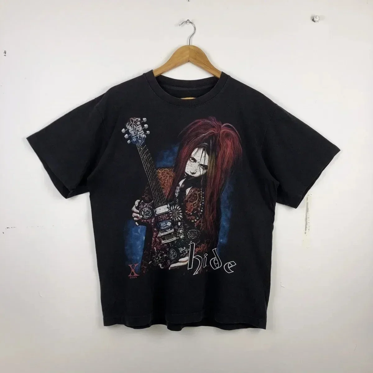 

Мужская футболка X Japan Hide, японская футболка с надписью для мужчин, модная повседневная свободная хлопковая одежда, дышащая футболка с круглым вырезом