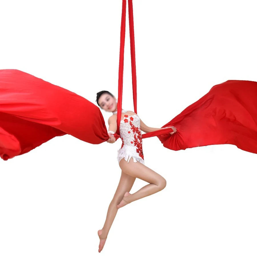 11yards 10m Aerial Silks Yoga Hammock Aerial Silk Swing GYM for Home Outdoor Fitness Anti-Gravity Body Building Pilates Belt