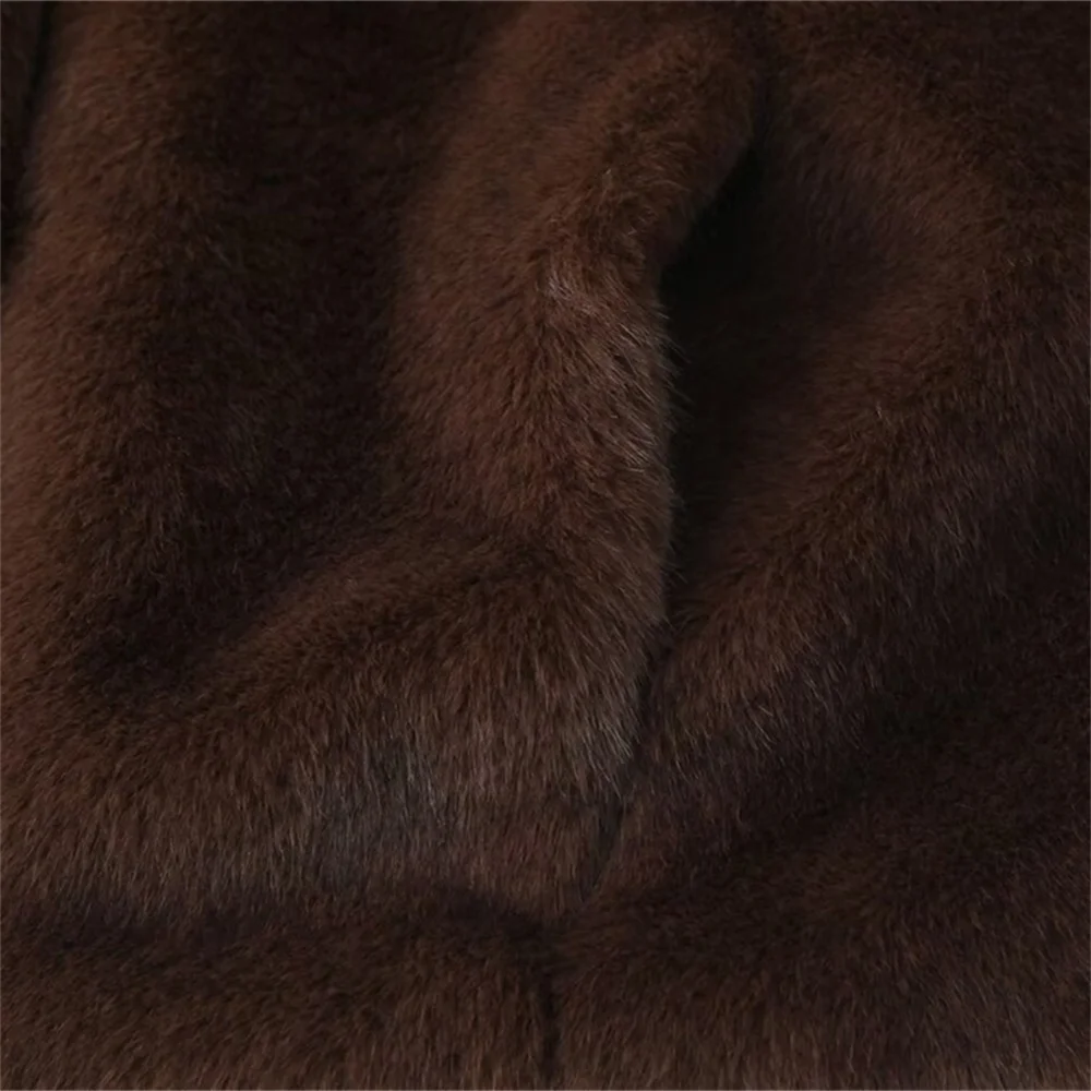 Damen-Plüschjacke, langärmelig, Kragen, einfarbig, Herbst, neue warme und winddichte Plüschjacke