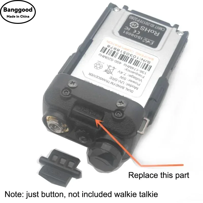 

Replacement Push Button for Baofeng Battery Lock Hold Adapter for Baofeng UV-5R UV5R WUV-5R UV-5RA UV-5RE Radio Accessories