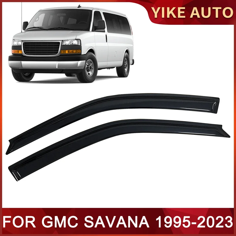 Window Visor for GMC SAVANA 1995-2023 Weathershied Door Visor Wind Sun Rain Guards Side Window Wind Deflectors Auto Parts