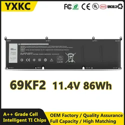 69KF2 Laptop Battery for Dell XPS 15 9500 9510 9520 5550 5560 5570 Precision 5550 8FCTC 70N2F G7 15 7500 G15 5510 5511 5515 5520