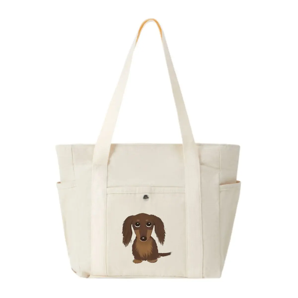 

Longhaired Chocolate Brown Dachshund Autumn and Winter New Fashion Commuter Tote Bag